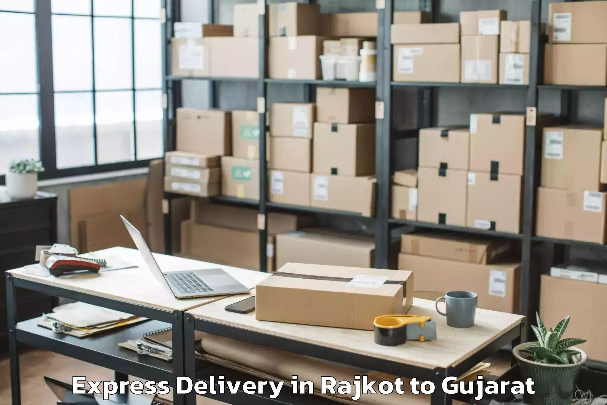 Quality Rajkot to Lunawada Express Delivery